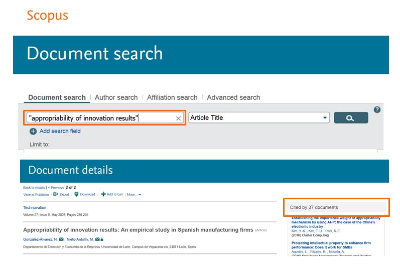 Buscar Citas En Scopus | Biblioteca De Ciencias Económicas Y Empresariales